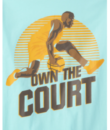 Childrens Place Light Blue Own The Court Graphic Tee